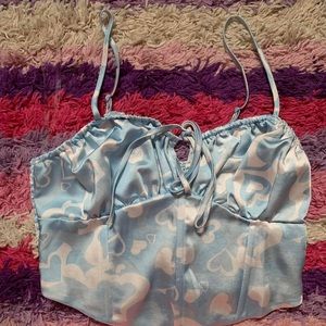 Baby blue corset top